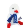 Doudou et Compagnie Allez les Bleus - Peluche poussin Cocorico blanc avec écharpe supporter - 20 cm> Peluches