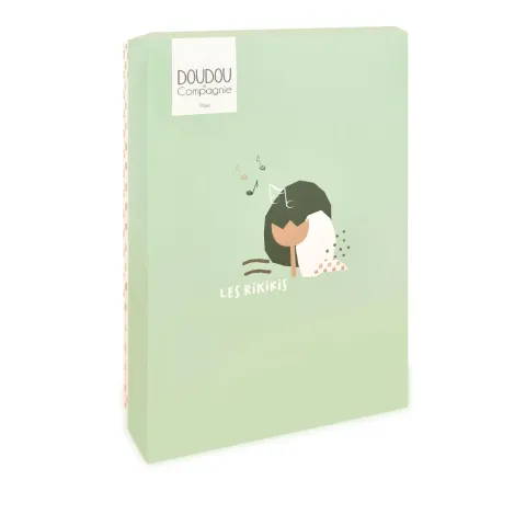 Doudou et Compagnie Boite a musique bebe - Chien marron et vert - 20 cm> Boîte À Musique