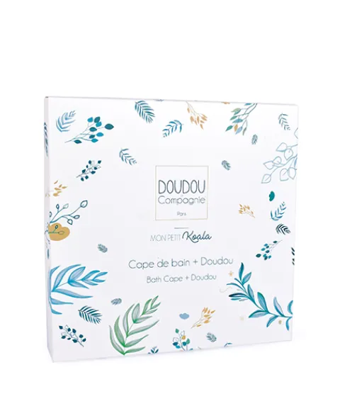 Doudou et Compagnie Coffret cadeau cape de bain et Doudou Yoca le koala - 80 x 80 cm> Doudou Mouchoir|Cape De Bain