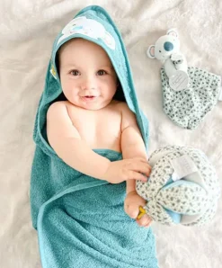 Doudou et Compagnie Coffret cadeau cape de bain et Doudou Yoca le koala - 80 x 80 cm><noscript><img width=
