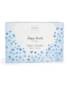 Doudou et Compagnie Coffret cadeau naissance plaid et Doudou Lapin Happy Glossy - 70 x 100 cm><noscript><img width=