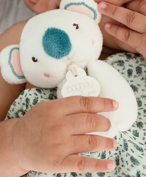 Doudou et Compagnie Coffret cadeau plaid et Doudou Yoca le koala - 70 x 100 cm> Doudou Mouchoir|Les Plaids