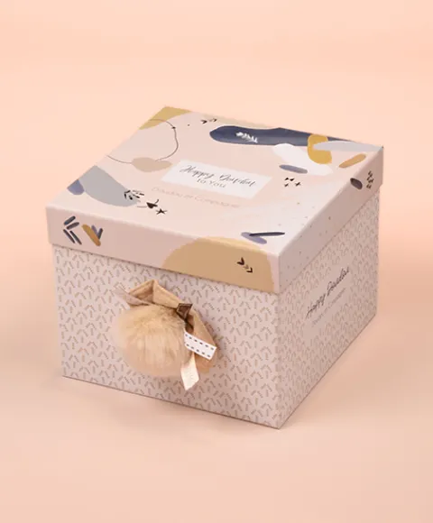 Doudou et Compagnie Coffret Pantin Lapin beige - Happy Wild - 25 cm> Peluches