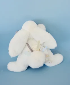 Doudou et Compagnie Coffret Pantin Lapin bleu - Happy Glossy - 25 cm> Peluches