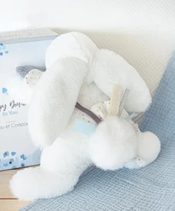 Doudou et Compagnie Coffret Pantin Lapin bleu - Happy Glossy - 25 cm><noscript><img width=