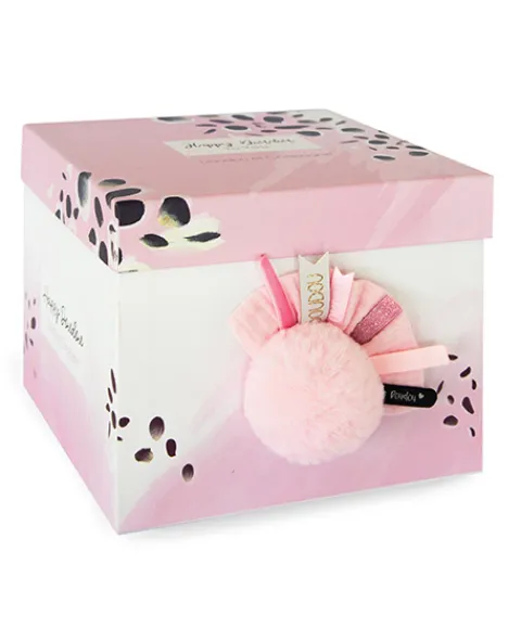 Doudou et Compagnie Coffret Pantin Lapin rose - Happy Blush - 25 cm> Peluches