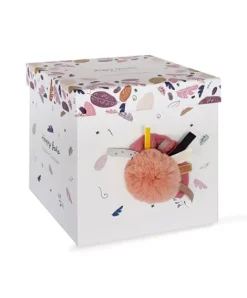 Doudou et Compagnie Coffret Pantin Lapin Vieux rose - Happy Boho - 25 cm><noscript><img width=