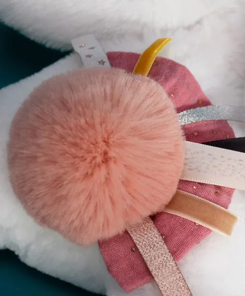 Doudou et Compagnie Coffret Pantin Lapin Vieux rose - Happy Boho - 25 cm> Peluches