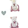 Doudou et Compagnie Doudou anneau de dentition - Hochet - HOULAHOP - Rose clair> Hochets Et Pantins D'Activités