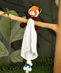 Doudou et Compagnie Doudou attache sucette peluche panda roux - 12 cm - Unicef> Doudou Mouchoir|Petit Format