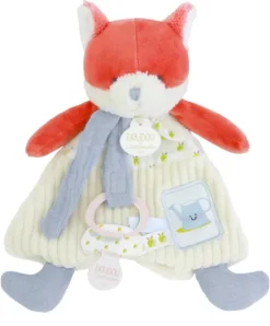 Doudou et Compagnie Doudou attache-sucette Renard Romarin - 19 cm> Doudou Attache-Sucette|Attache Sucette