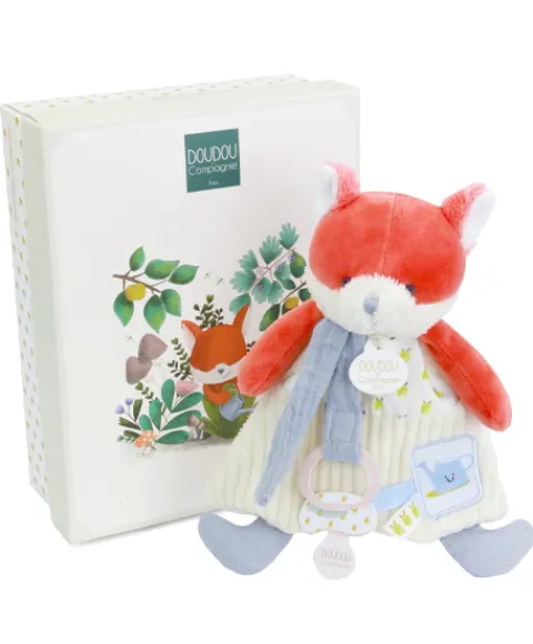 Doudou et Compagnie Doudou attache-sucette Renard Romarin - 19 cm> Doudou Attache-Sucette|Attache Sucette