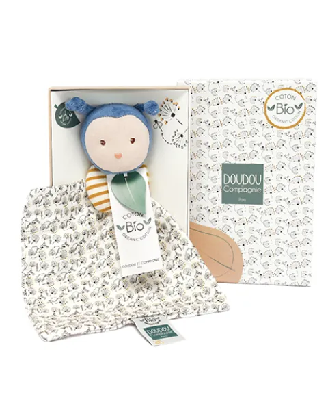Doudou et Compagnie Doudou bébé abeille Pollen en coton BIO - 20 cm - modèle aléatoire> Doudous En Coton Bio|Doudou Plat