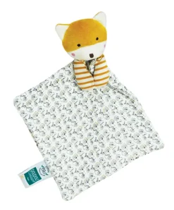 Doudou et Compagnie Doudou bébé renard en coton BIO - 20 cm - modèle aléatoire> Doudou Plat