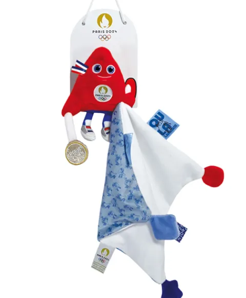 Doudou et Compagnie Doudou Bebe Champion - Peluche mascotte Paris 2024 - 22 cm> Doudou Plat
