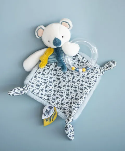 Doudou et Compagnie Doudou d'activités Yoca le koala - 22 cm> Doudou Plat|Hochets Et Pantins D'Activités