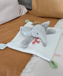 Doudou et Compagnie Doudou elephant gris - 25 cm> Doudou Plat