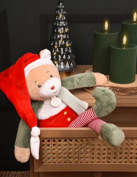 Doudou et Compagnie Doudou Farceur de Noël - Cannelle Lutin Farceur 40 cm> Peluches