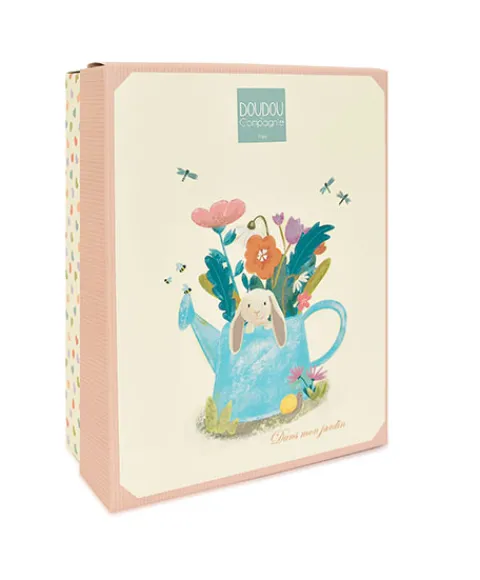 Doudou et Compagnie Doudou hochet bebe lapin rose - LAPIN CIBOULETTE - 21 cm> Doudou Plat|Hochets Et Pantins D'Activités