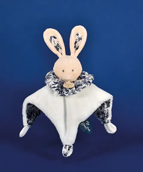 Doudou et Compagnie Doudou Lapin beige - Cocon - Balle d'éveil - 3 EN 1> Doudou Plat