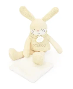 Doudou et Compagnie Doudou Lapin beige avec mouchoir - Sweety - 25 cm><noscript><img width=