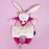 Doudou et Compagnie Doudou Lapin marionnette - Petit sac - Amusette 3 EN 1> Doudou Plat|Marionnettes
