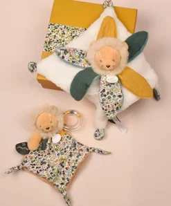 Doudou et Compagnie Doudou LION avec pétales - BOH'AIME - 27 cm><noscript><img width=