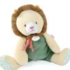 Doudou et Compagnie Doudou Lion beige et vert - 30 cm> Peluches