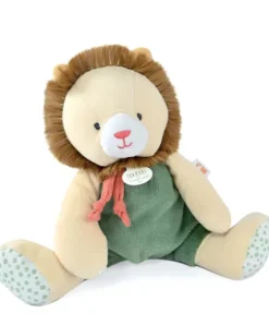 Doudou et Compagnie Doudou Lion beige et vert - 30 cm> Peluches