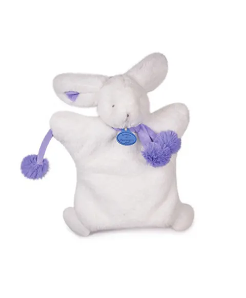 Doudou et Compagnie Doudou Marionnette Lapin Pompon Violet> Marionnettes|Marionnettes