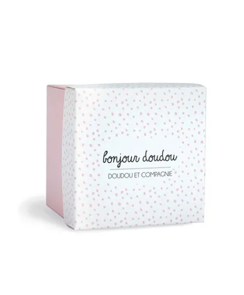 Doudou et Compagnie Doudou mouchoir lapin rose - 10 cm - Boite fleur> Doudou Mouchoir|Petit Format