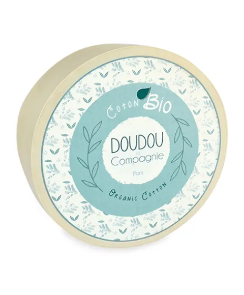 Doudou et Compagnie Doudou mouchoir lapin rose en coton BIO - 15 cm> Doudou Mouchoir|Petit Format