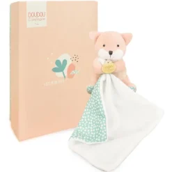 Doudou et Compagnie Doudou mouchoir renard orange - 11 cm> Doudou Mouchoir