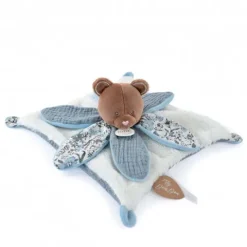 Doudou et Compagnie Doudou OURS bleu avec pétales - BOH'AIME -><noscript><img width=