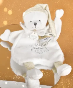 Doudou et Compagnie Doudou Ours cape Blanc - 25 cm - Collection Anniversaire><noscript><img width=