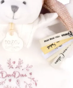 Doudou et Compagnie Doudou Ours cape Rose - 25 cm - Collection Anniversaire> Doudou Plat