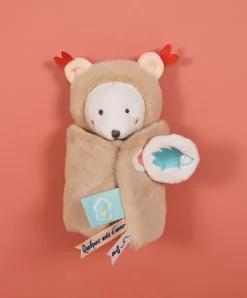 Doudou et Compagnie Doudou Ours marron avec cape - Papillotte - 3 EN 1> Peluche Avec Doudou