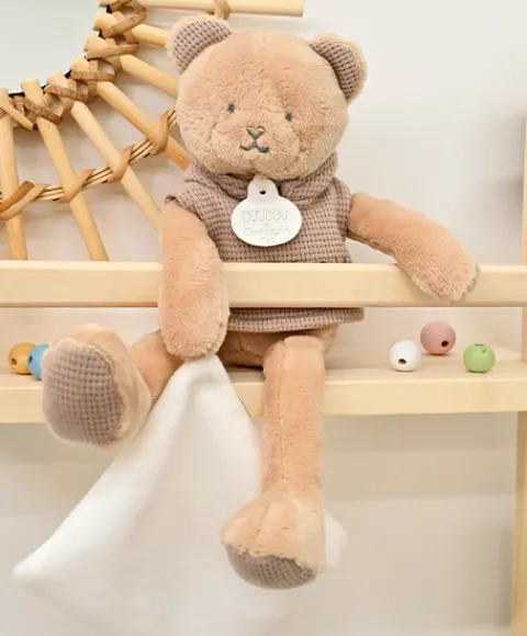 Doudou et Compagnie Doudou Ours marron avec mouchoir - Sweety - 25 cm> Doudou Mouchoir|Peluche Avec Doudou