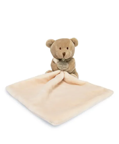 Doudou et Compagnie Doudou ours mouchoir - 10 cm - Boite fleur> Doudou Mouchoir|Petit Format