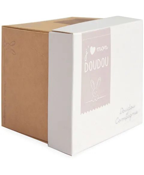 Doudou et Compagnie Doudou ours mouchoir - 10 cm - Boite fleur> Doudou Mouchoir|Petit Format