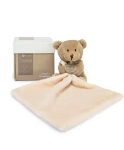 Doudou et Compagnie Doudou ours mouchoir - 10 cm - Boite fleur><noscript><img width=