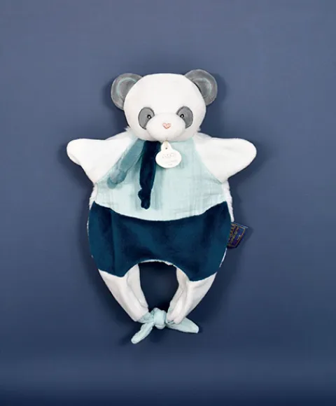 Doudou et Compagnie Doudou Panda marionnette - Petit sac - Amusette 3 EN 1> Doudou Plat|Marionnettes
