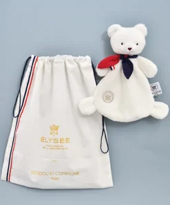 Doudou et Compagnie Doudou plat fabriqué en France - L'Ours Élysée - 22 cm><noscript><img width=