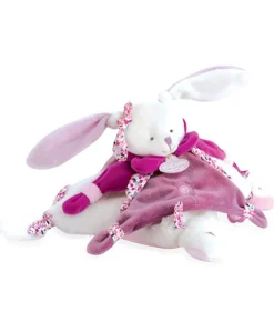 Doudou et Compagnie Doudou plat Cerise le lapin Rose - 27 cm> Doudou Plat