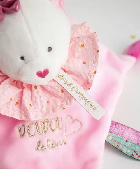 Doudou et Compagnie Doudou plat Chat rose - Attrape-rêves - 20 cm> Doudou Plat