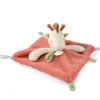 Doudou et Compagnie Doudou plat girafe beige et rouge -25 cm> Doudou Plat