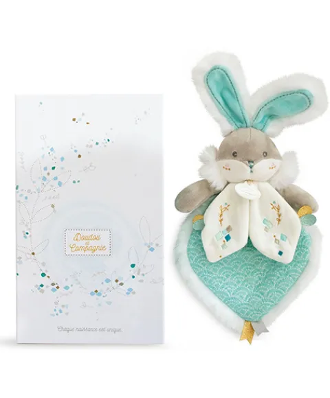 Doudou et Compagnie Doudou plat lapin de sucre vert - 24 cm> Doudou Plat