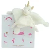 Doudou et Compagnie Doudou plat Licorne blanche - 22 cm> Doudou Plat