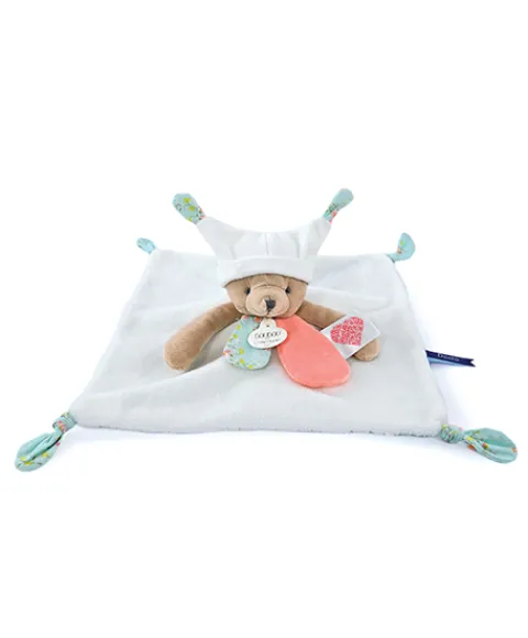 Doudou et Compagnie Doudou plat Ours 3 histoires - Blanc> Doudou Plat