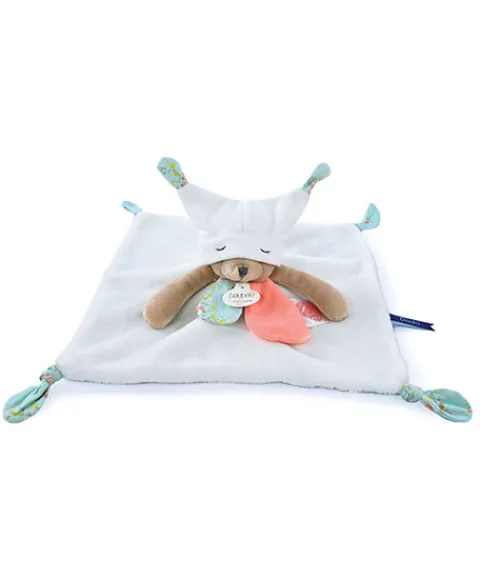 Doudou et Compagnie Doudou plat Ours 3 histoires - Blanc> Doudou Plat